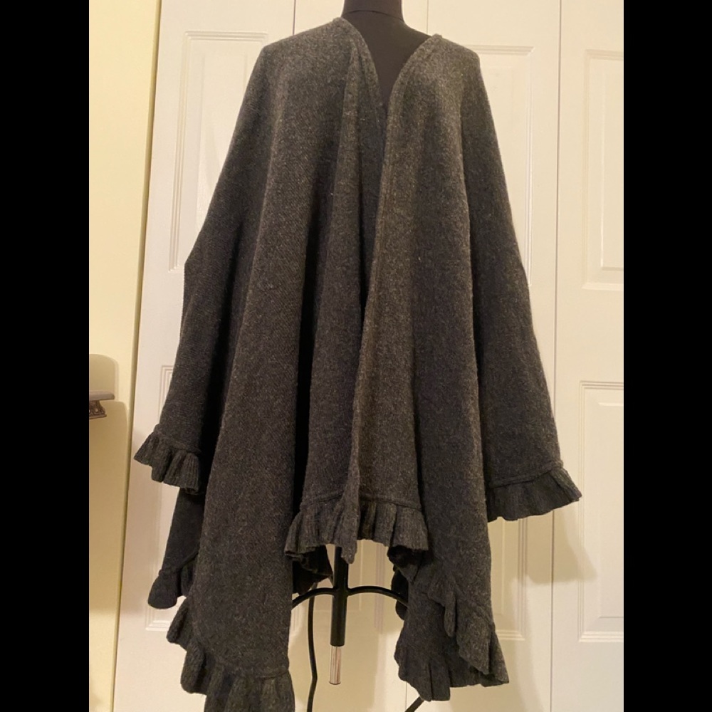 Drape Front Poncho Oversized